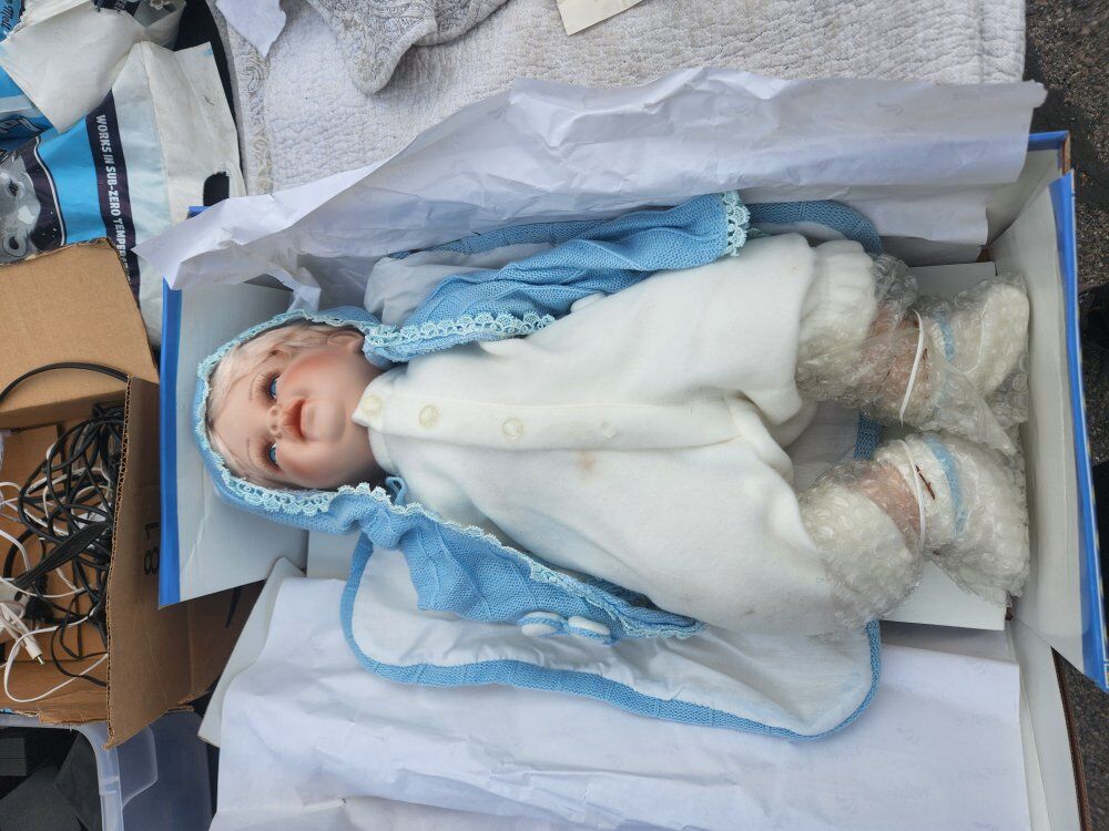 vintage porcelain doll