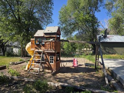 Swing set playhouse Slide