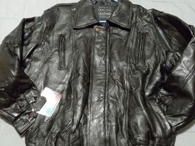 New men's leather bomber biker jacket lambskin Italian style mosaic