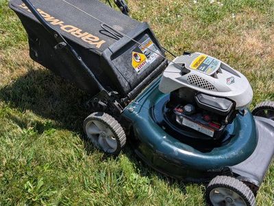 Yard-Man by MTD Gas Push Lawn Mower with Grass Bagger Attachment