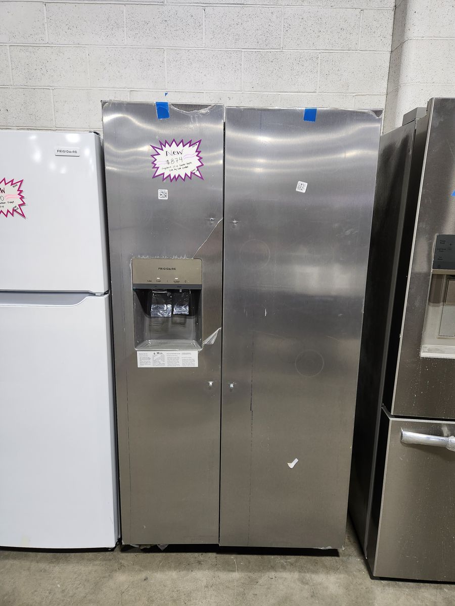 BRAND NEW! FRIGIDAIRE 22 CF COUNTER DEPTH STAINLESS SXS FRIDGE