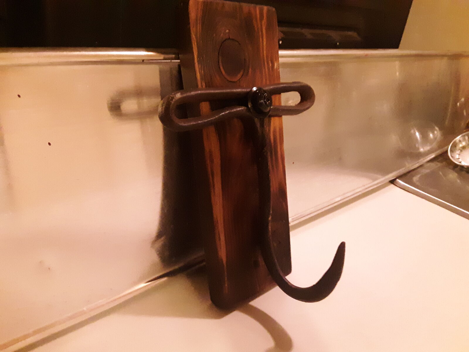 Antique Hay Bale Hook Hand Forged Primitive 1800's Wall Display