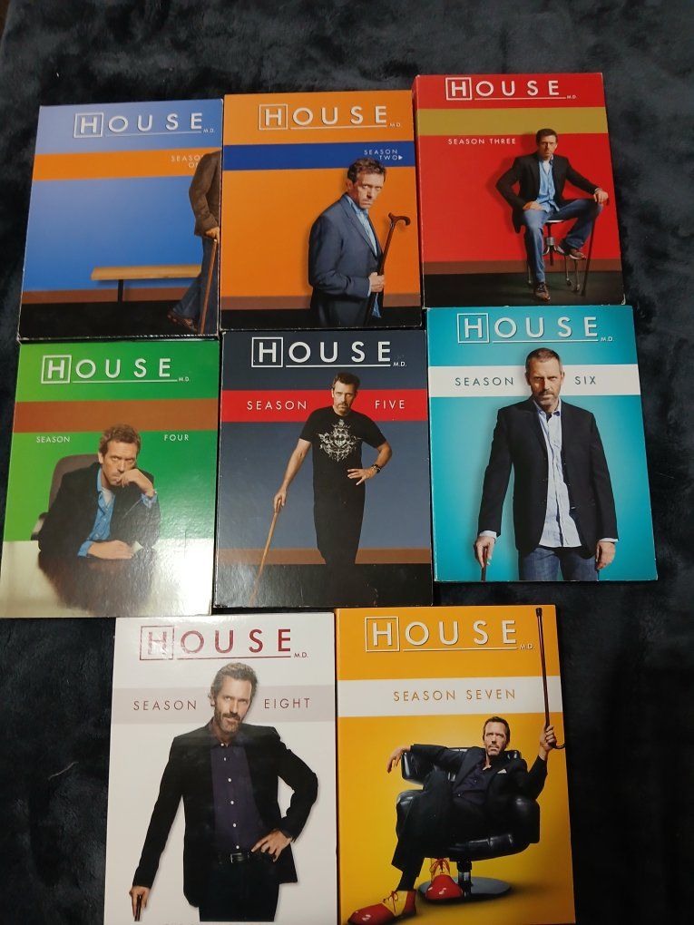 House M.D. Complete Series Seasons 1-8 DVD Box Sets Lot