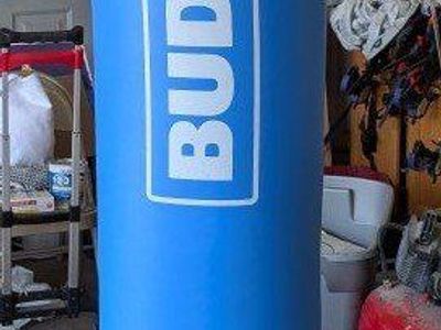 Rare Vintage Bud Light Promotional Freestanding Punching Bag - Pre-Filled with Sand