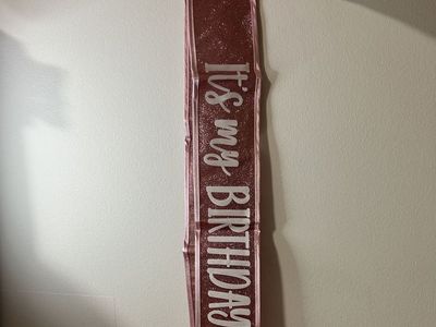 Glittery Pink "It's My Birthday" Party Sash