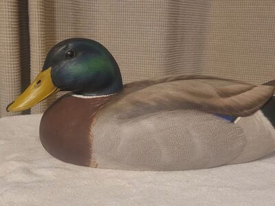 Drake Mallard wooden duck