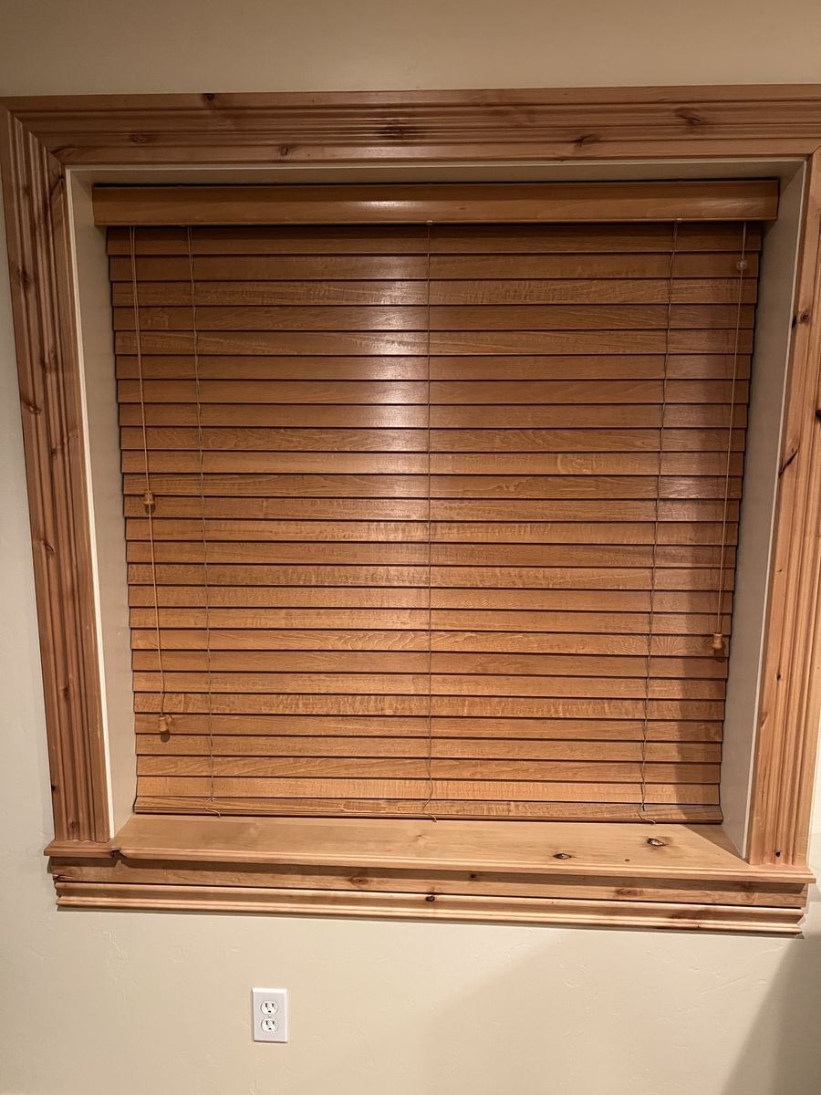 Two Sets of Wood Blinds