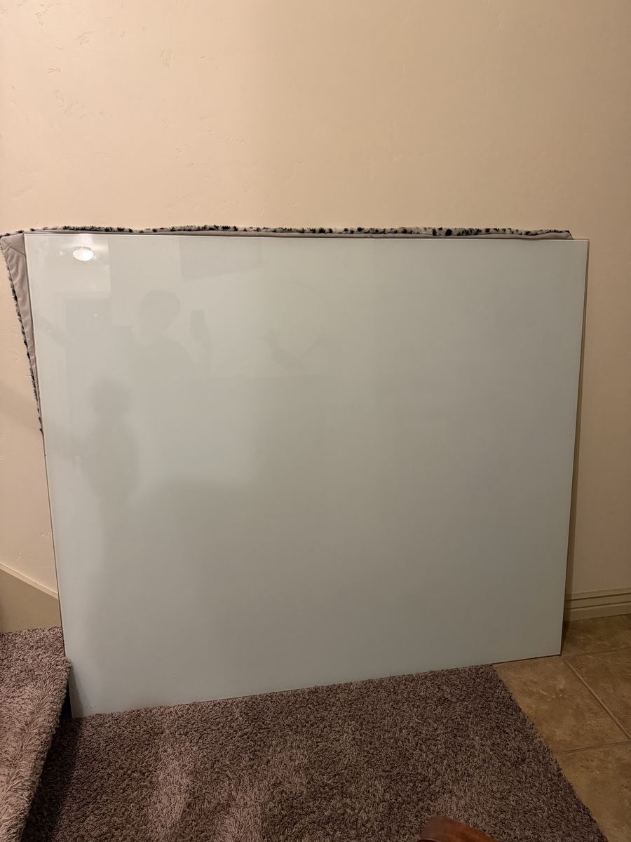 Large glass white board