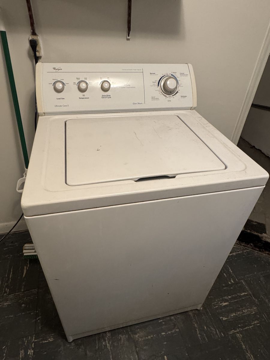 Whirlpool Ultimate Care II Washer & Dryer Set - White, Super Capacity, Quiet Wash