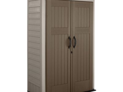 Rubbermaid Big Max 2 ft. 6 in. x 4 ft. 3 in. Large Vertical Resin Storage Shed