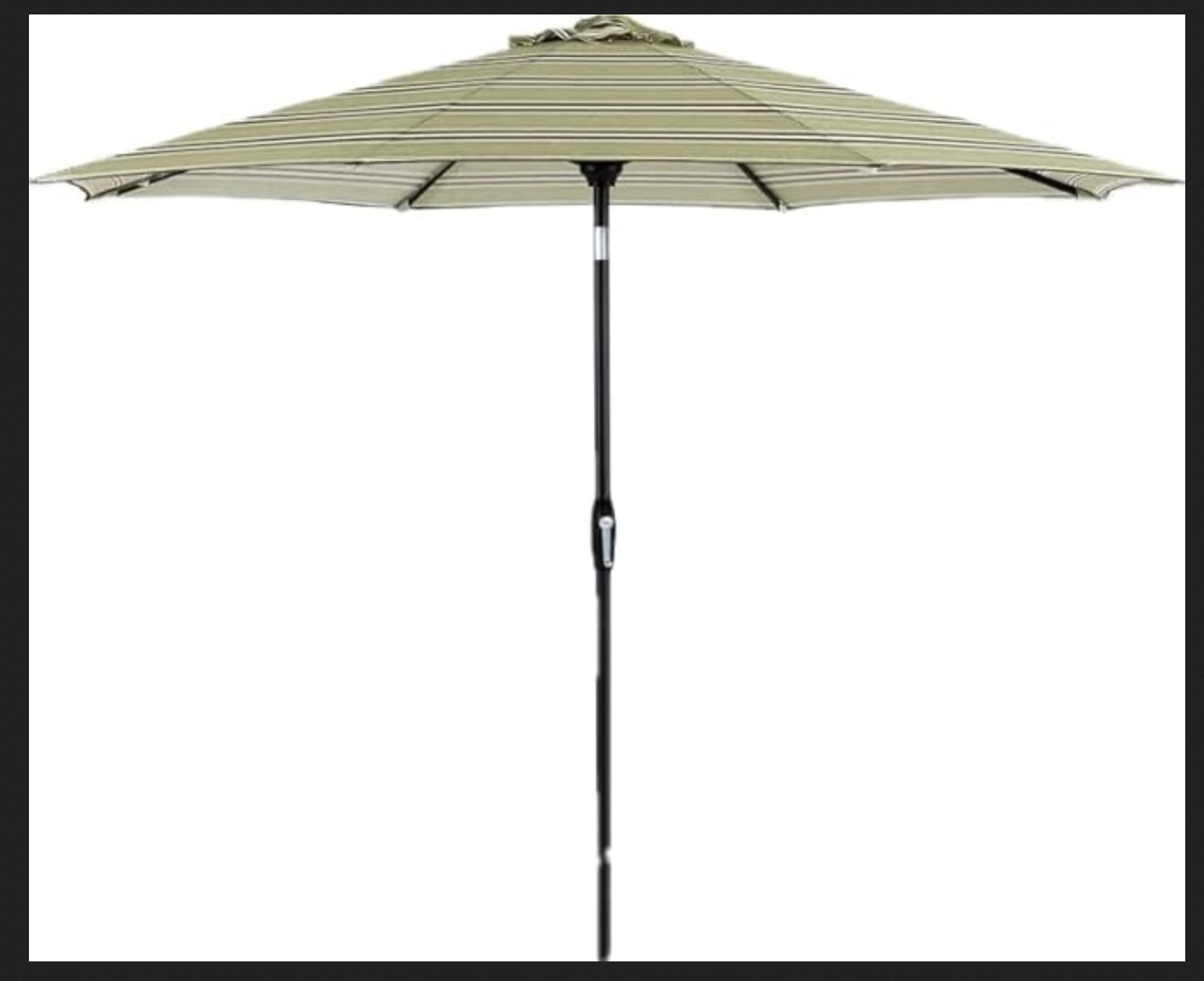 Tempera California 9' Grass Stripe Outdoor Patio Umbrella, New