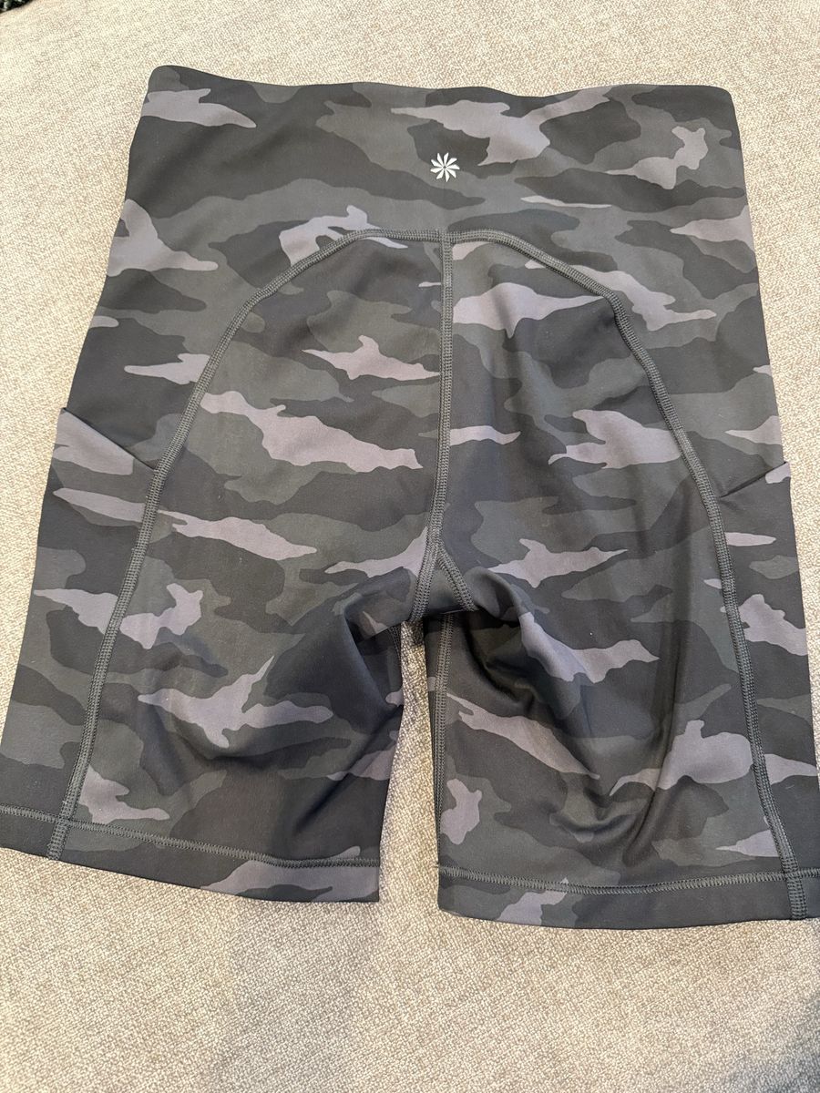 Athleta Ultimate Stash Pocket Camo Biker Shorts