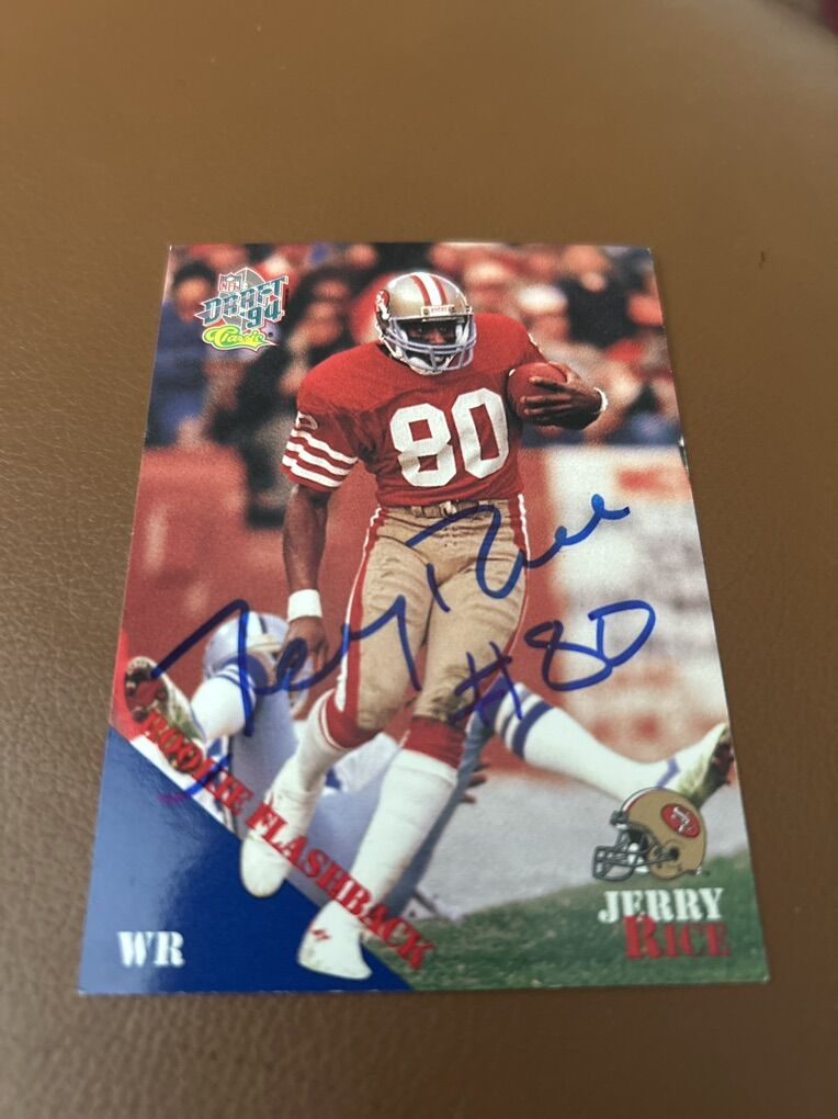 Jerry Rice Auto San Fransico 49ers Autograph Card