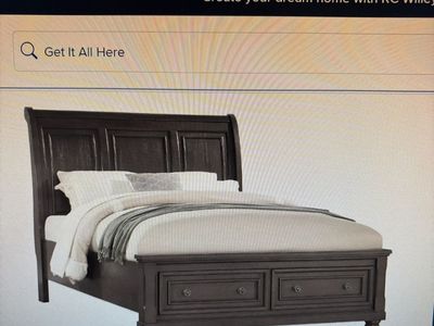 Stella Gray King Storage Bed and Dresser