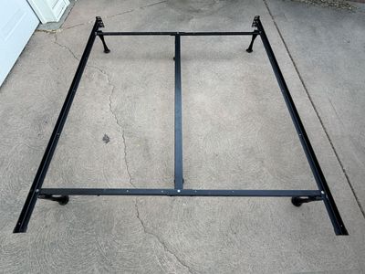 Free metal bed frame and queen box spring