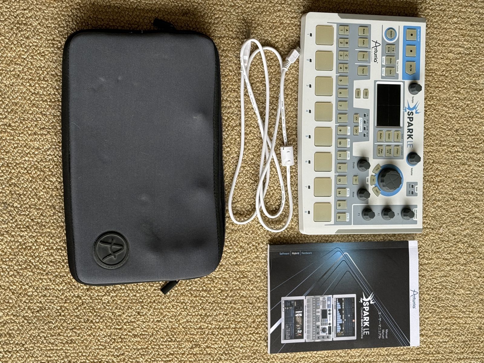 Arturia Spark LE Creative Drum Machine Controller with Case and USB Cable