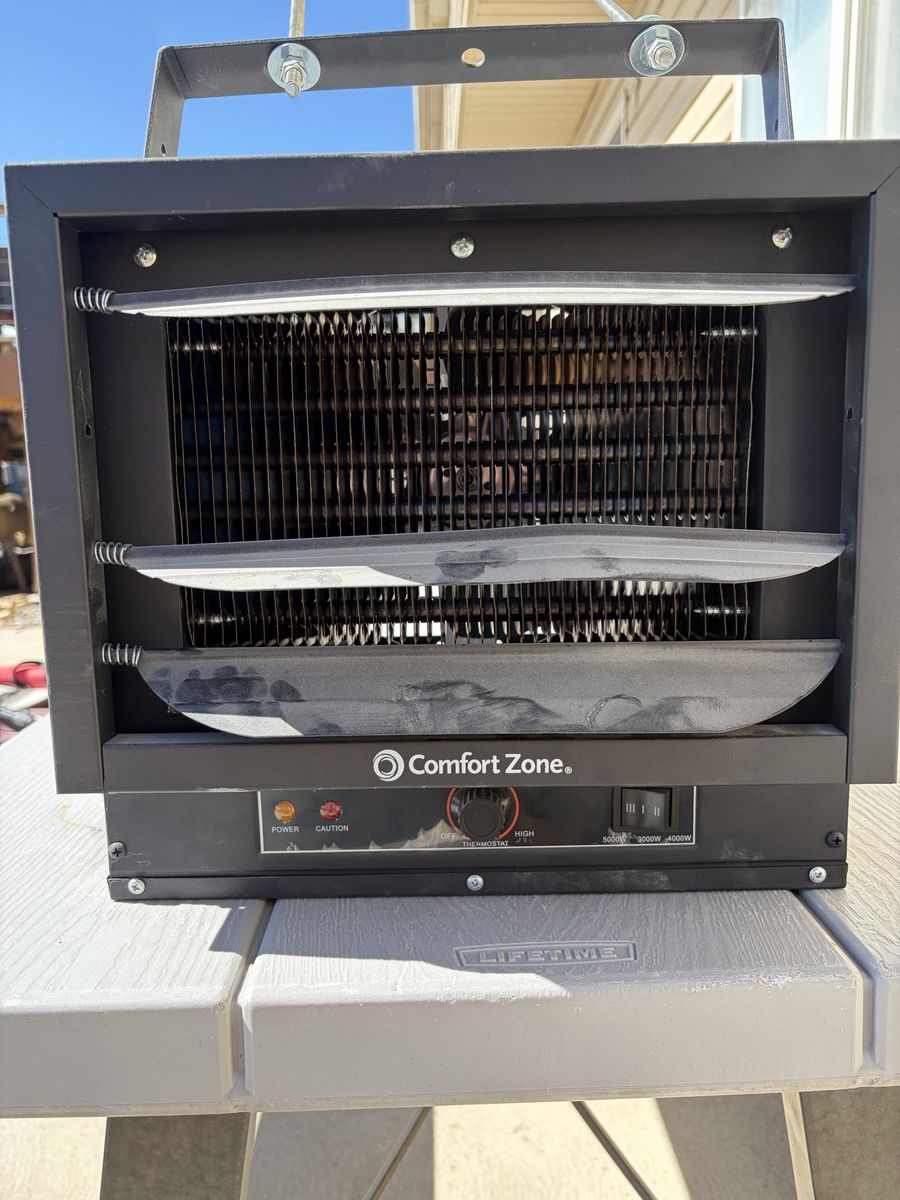 Comfort Zone CZ220 Heavy-Duty 5000W 240V Fan-Forced Industrial Electric Heater