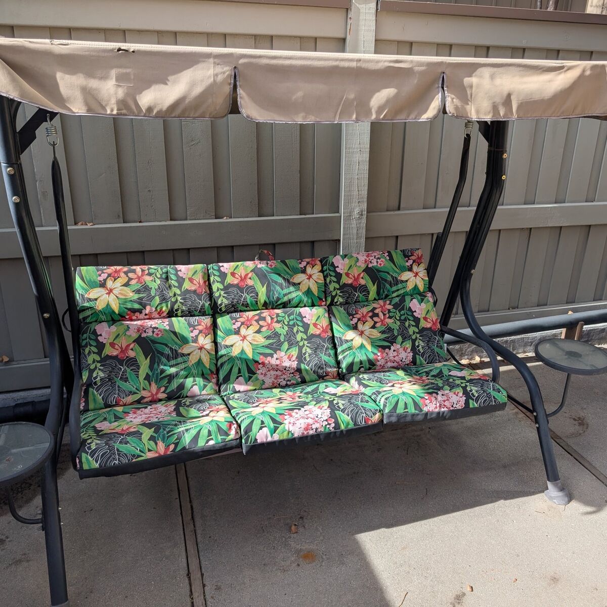 three seater swing with canopy.