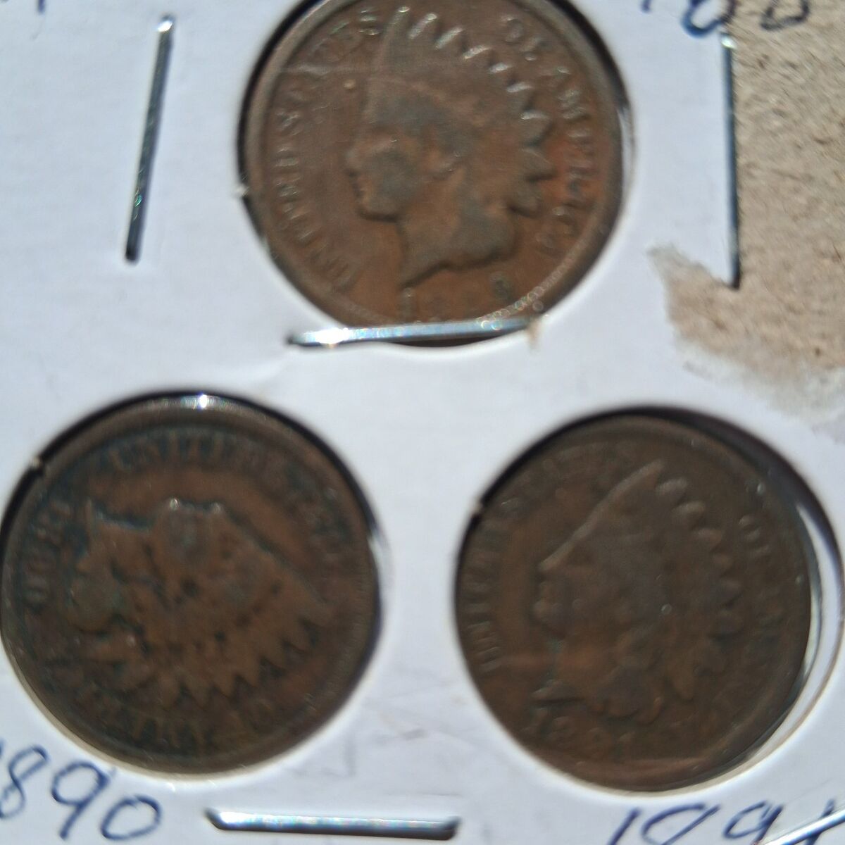 1889 1890 1891 indian cent