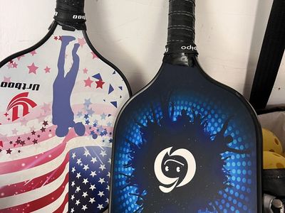 Lost Pickleball Paddles with yellow backpack