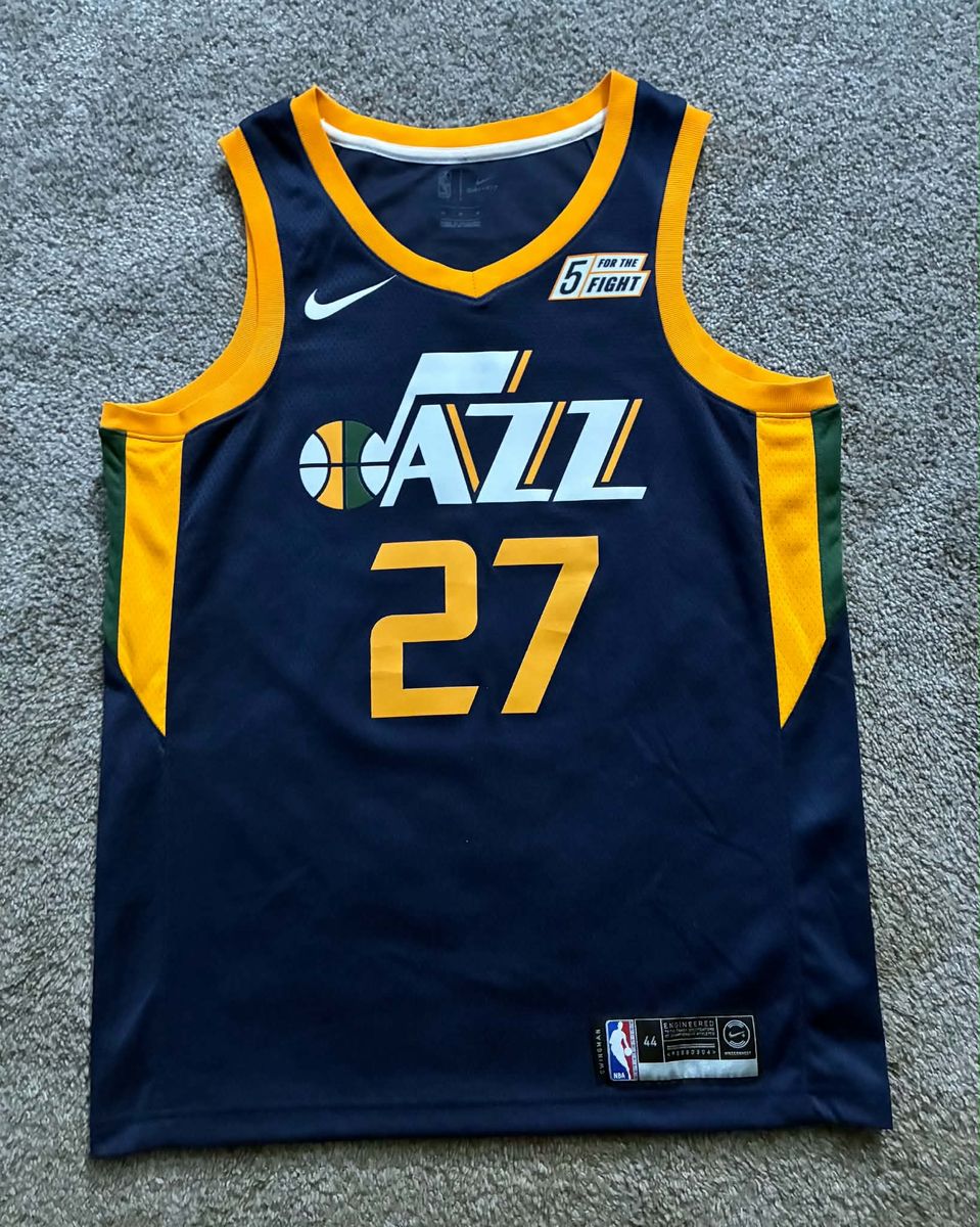 Authentic Nike Utah Jazz NBA #27 Rudy Gobert Basketball Jersey Size Mens Medium