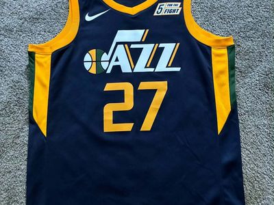 Authentic Nike Utah Jazz NBA #27 Rudy Gobert Basketball Jersey Size Mens Medium