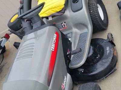 Craftsman Riding Mower with Bagger and Snow Plow
