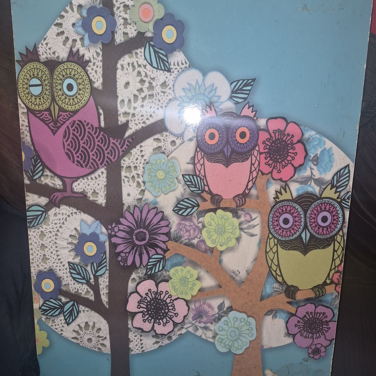 Colorful Owls Wall Art Print