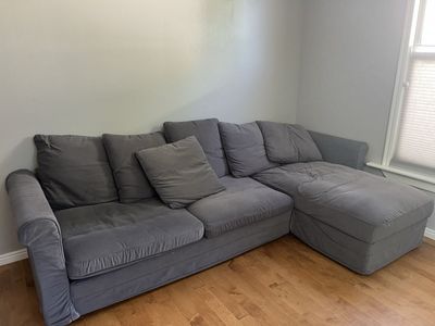 Sofa with chaise lounge