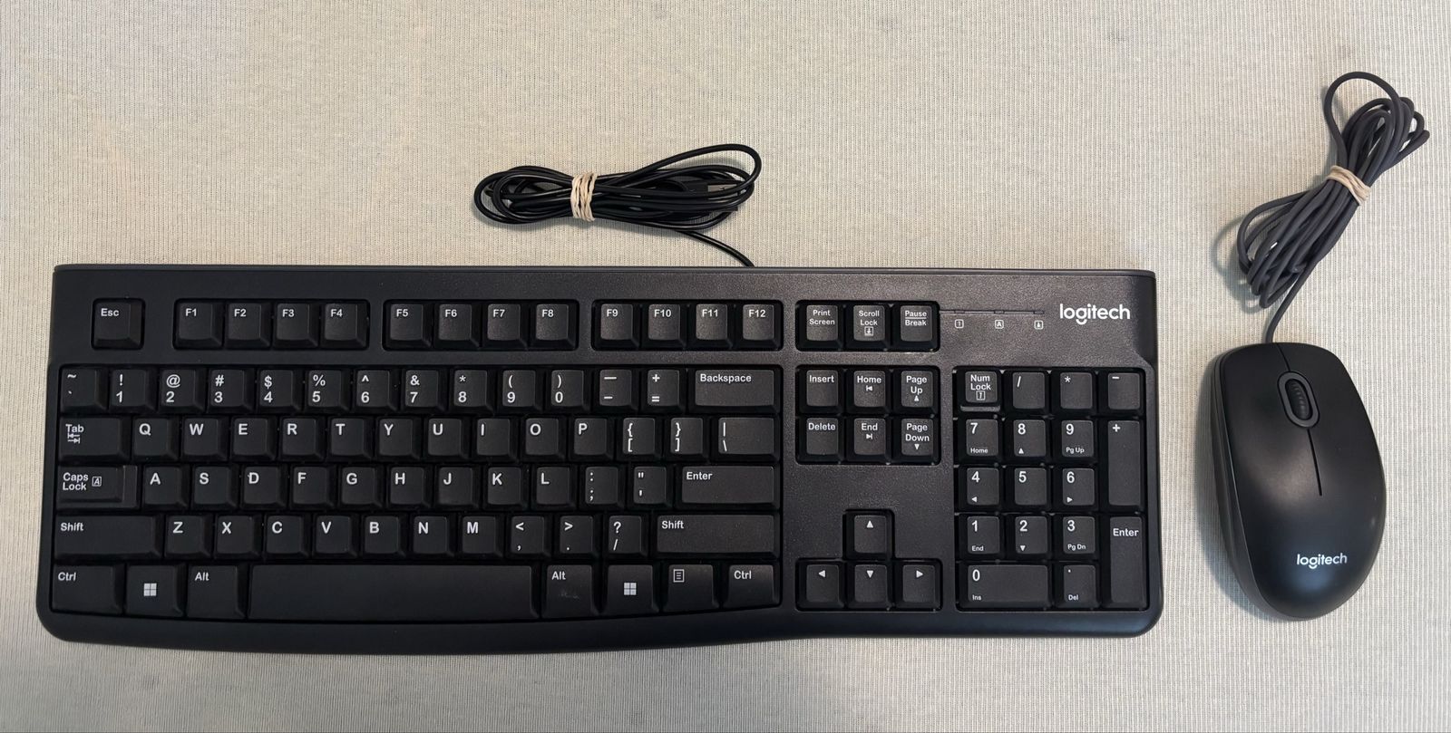 Logitech Wired USB Keyboard and Optical Mouse Combo Black