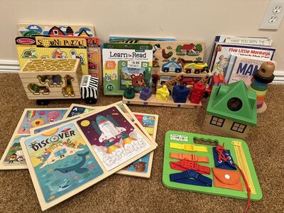 Bundle Of Kids Toys, Puzzles And Books