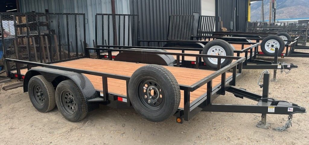 New Big Bubbas 7x14 Tandem Loaded out Trailer with Spare Tire