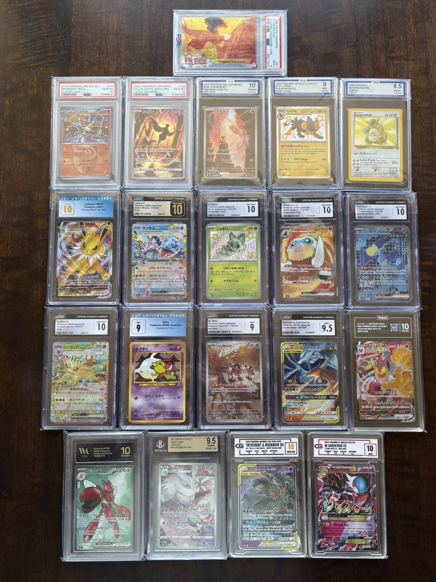 Pokemon slabs.