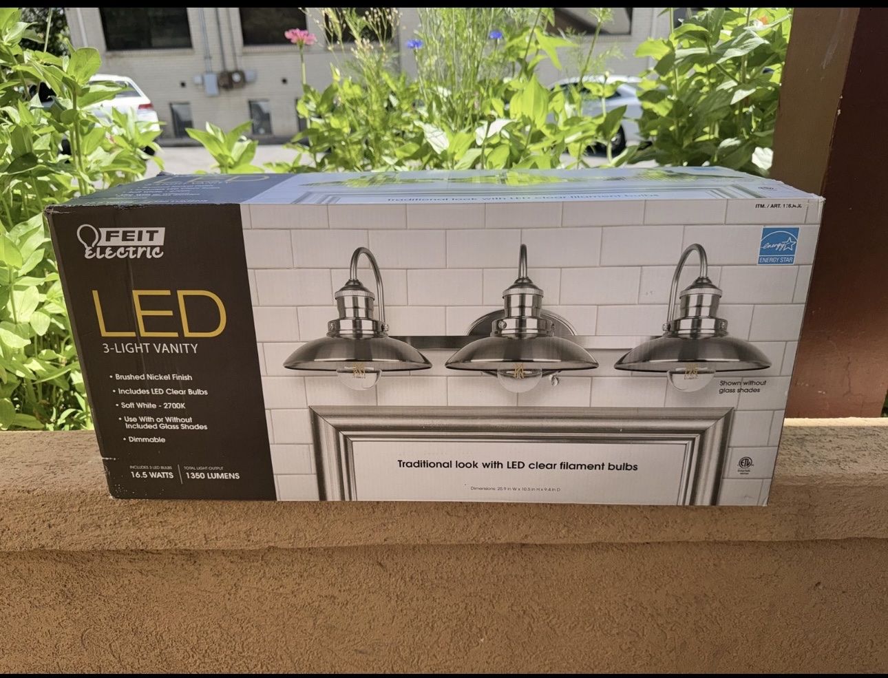 Feit Electric LED 3-Light Vanity Fixture - Brushed Nickel
