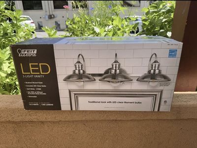 Feit Electric LED 3-Light Vanity Fixture - Brushed Nickel