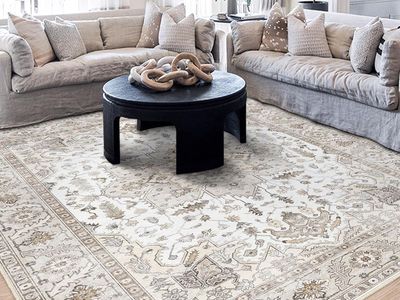 New 9 x 12 Neutral Transitional Area Rug- Cream, Grey, & Taupe