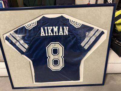 Troy Aikman Signed And Framed Jersey