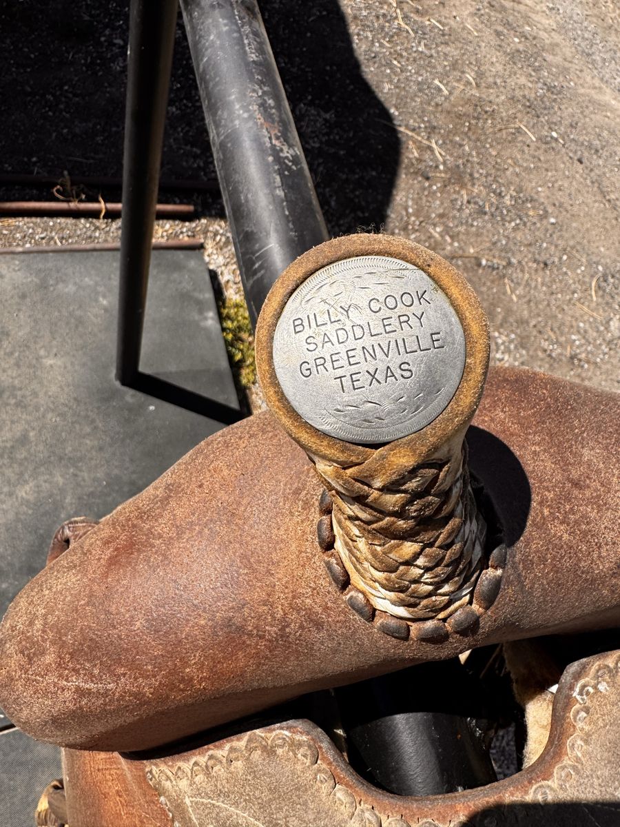 Billy Cook Saddlery Greenville Texas Western Leather Saddle cutter 