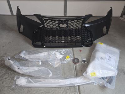 06-13 Lexus IS Front Bumper Conversion Kit 2021 ISF Sport Style - Black/Gray