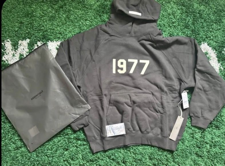Fear of God Essentials 1977 Hoodie in size M Iron"