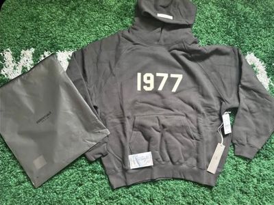 Fear of God Essentials 1977 Hoodie in size M Iron"
