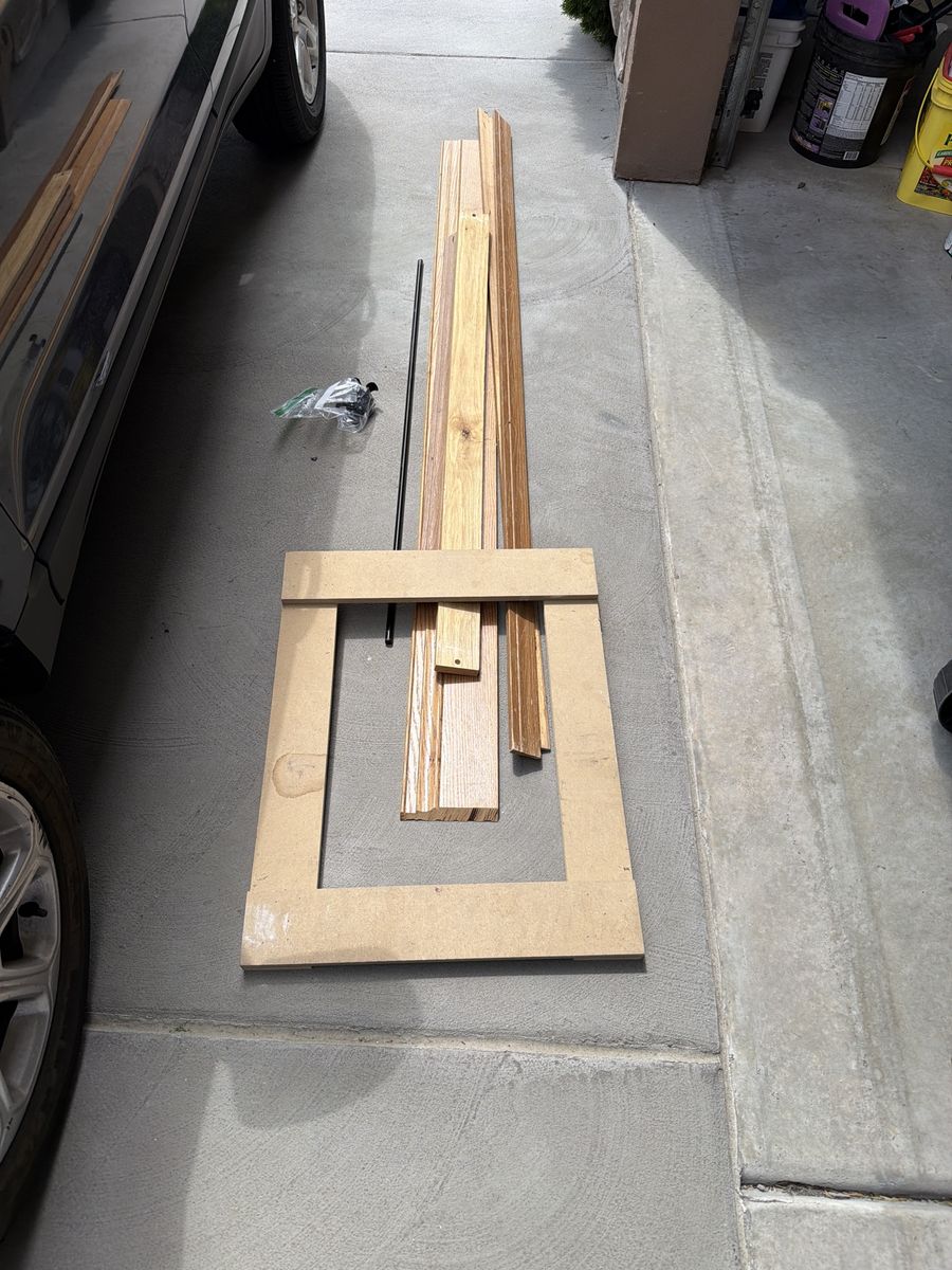 Wood Trim and curtain rod