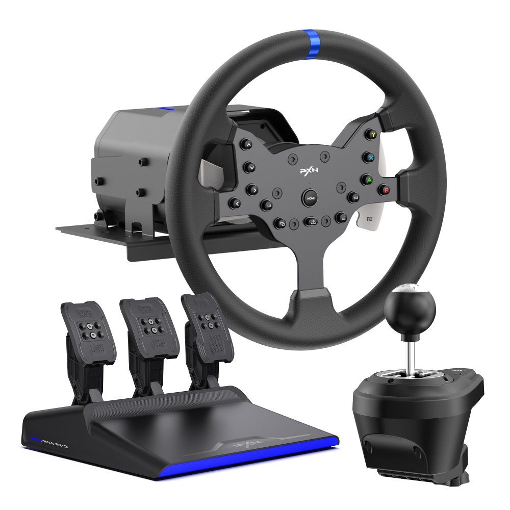 PXN V900 Gaming Racing Wheel with Pedals & Shifter - PC, PS3, PS4, Xbox One, Switch - New