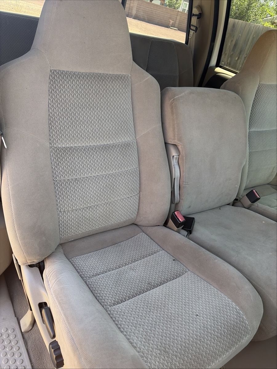 OEM Ford Super Duty Tan Cloth Front 40/20/40 Split Bench Seats