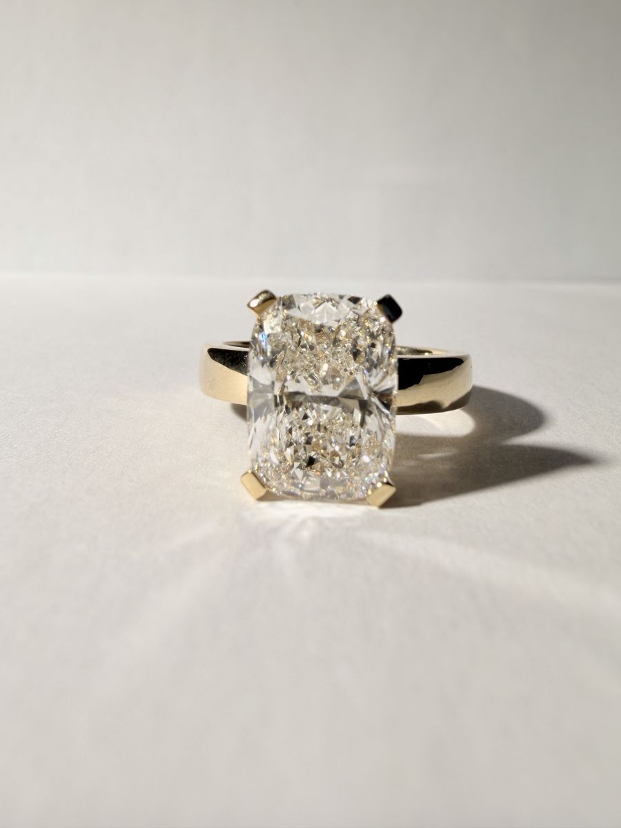 Elongated Cushion Cut Lab Grown Diamond Ring