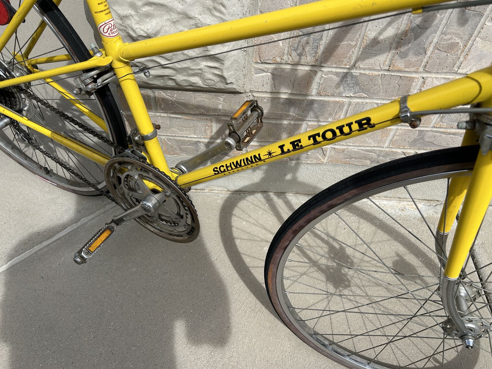 Vintage Lemon Yellow Schwinn Le Tour 10 Speed, Women's, approximately '78