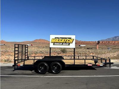 2026 7 Sons Black 7X16 Quality Tandem Utility Trailer