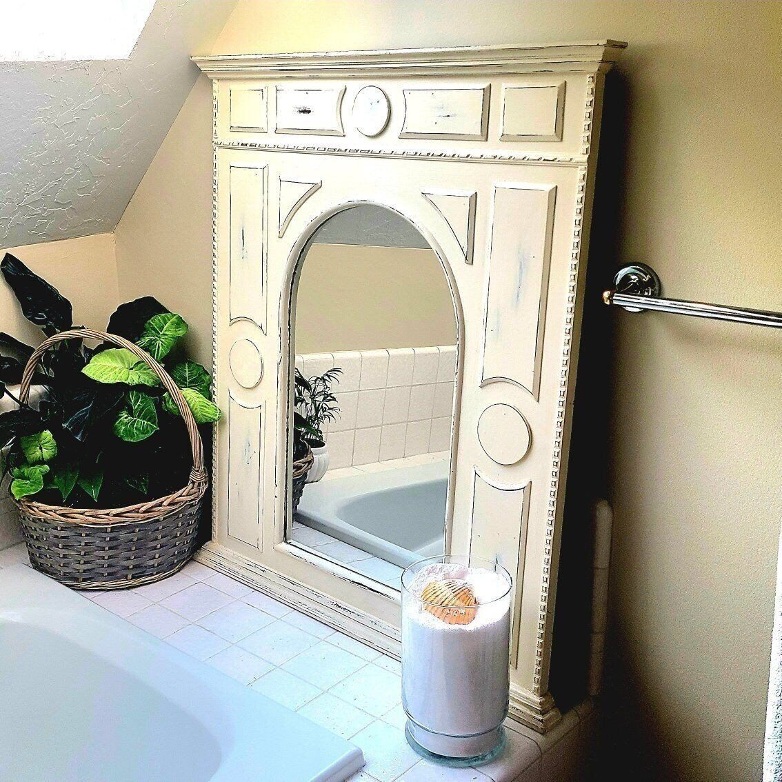 38 x 34 Elegant White Mirror