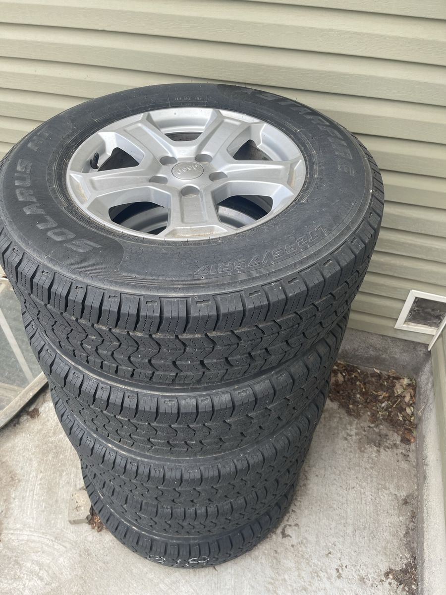 Jeep LT245/75R17 Tires & Wheels - Set of 5 with TPMS