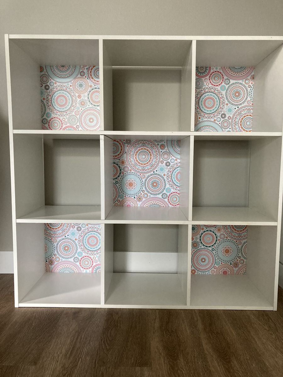9 Cubby White Bookcase